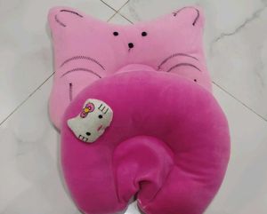 Pink Cat Pillow For New Born