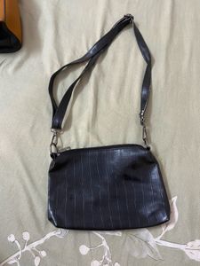 Chic Black Croc Pouch