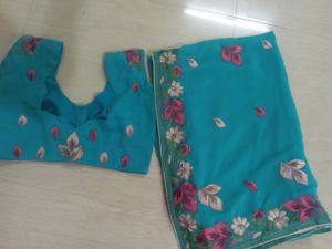 Sea Blue Saree