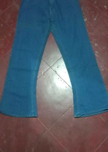 Vintage Blue Baggy Flare Jeans