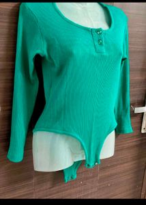 Green Bodysuit Top