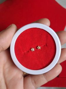 Cute Flower Stud Earrings Gold