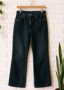 Dark Wash Denim Flared Jeans