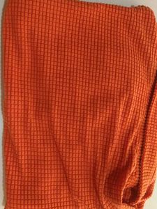 Vintage Orange Button-Down Top