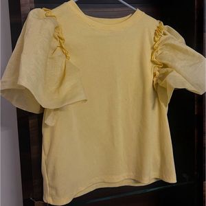 Yellow Puff Sleeve Top