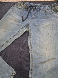 Comfy Elastic Waist Jeans