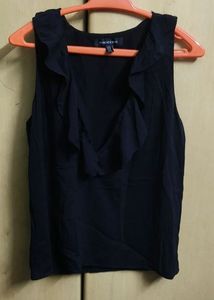 Elegant Ruffle Sleeveless Top