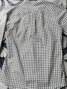 Ziosongzio Men Offwhite Checks Regular Fit Shirt
