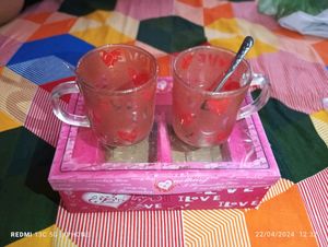 Two Beautiful Good Looking Glass Cup
