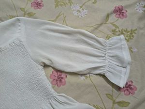 White Smocked Top