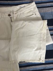 Beige Denim Jeans