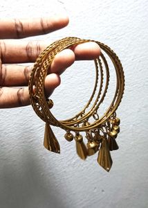Golden Charm Bangles