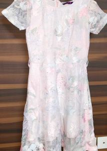 Pastel Floral A-Line Dress – Gently Used, Excellen