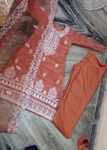New Stitched Pakistani Suit (Organza Fabric)