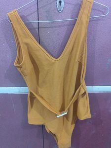 Stylish Mustard Bodysuit