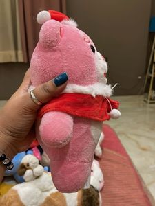 Pink Christmas Bear Plush