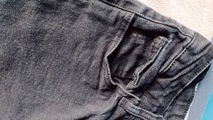 Button-Fly Gray Jeans
