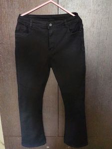 Black Stretchable Bootcut Jeans