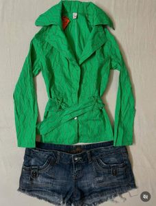 y2k vintage waist belted fitted shirt