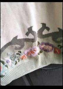Floral Embroidered Sweater