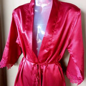 Silky Pink Robe