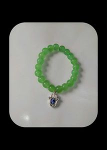 Green Jade Evil Eye Hamsa Bracelet