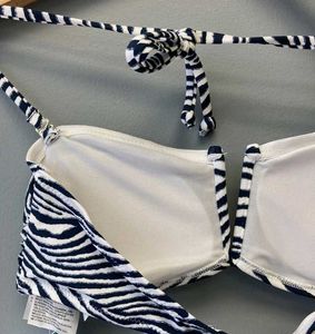 H&amp;M  Zebra Print Bikini Top