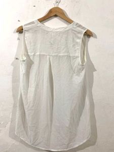 Off White Sleeveless Top