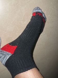 Stylish White &amp; Blue Socks