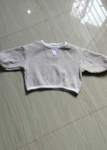 Waffle Knit Pullover Top