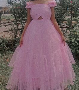 🌺Pink Off Shoulder Fairy Gown