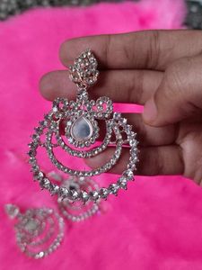 Sparkling Silver Earrings