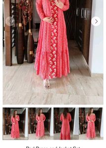 Red Dress And Jacket Set