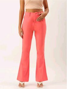Coral Flare Leg Pants