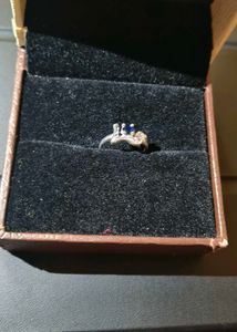 Elegant Blue Stone silver ring