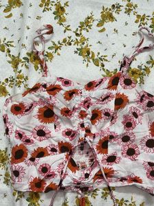 Floral Print Crop Top