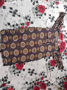 Printed Brown Kurta For Women