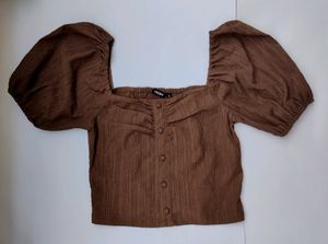 Brown crop top