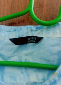 Women Blue Denim Like Shirt