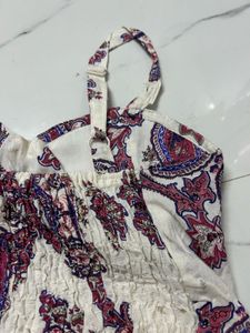 Woman Paisley Print Sundress
