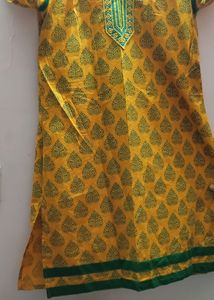 Yellow And Green Kurti