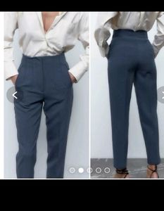 Zara high waisted pleated pants