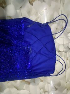 Sparkling Blue Sequin Bodycon Dress