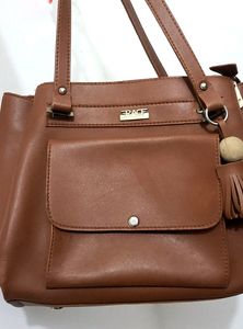 Brown Leather Tote Bag