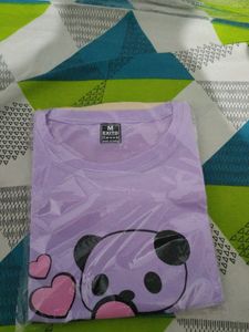 Crop Tshirt Round Neck Top -M