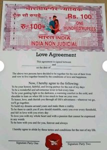 Love Agreement Paper A4 Size Best Quality