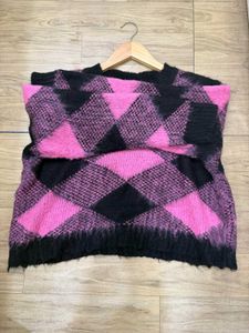 Pink Black Checkered Winter Top (FIX RATE)