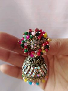 multi colour jhumka