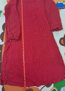 Cotton  Kurti  Dark Pink Color.