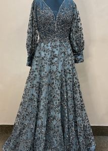 Grey Embellished Gown